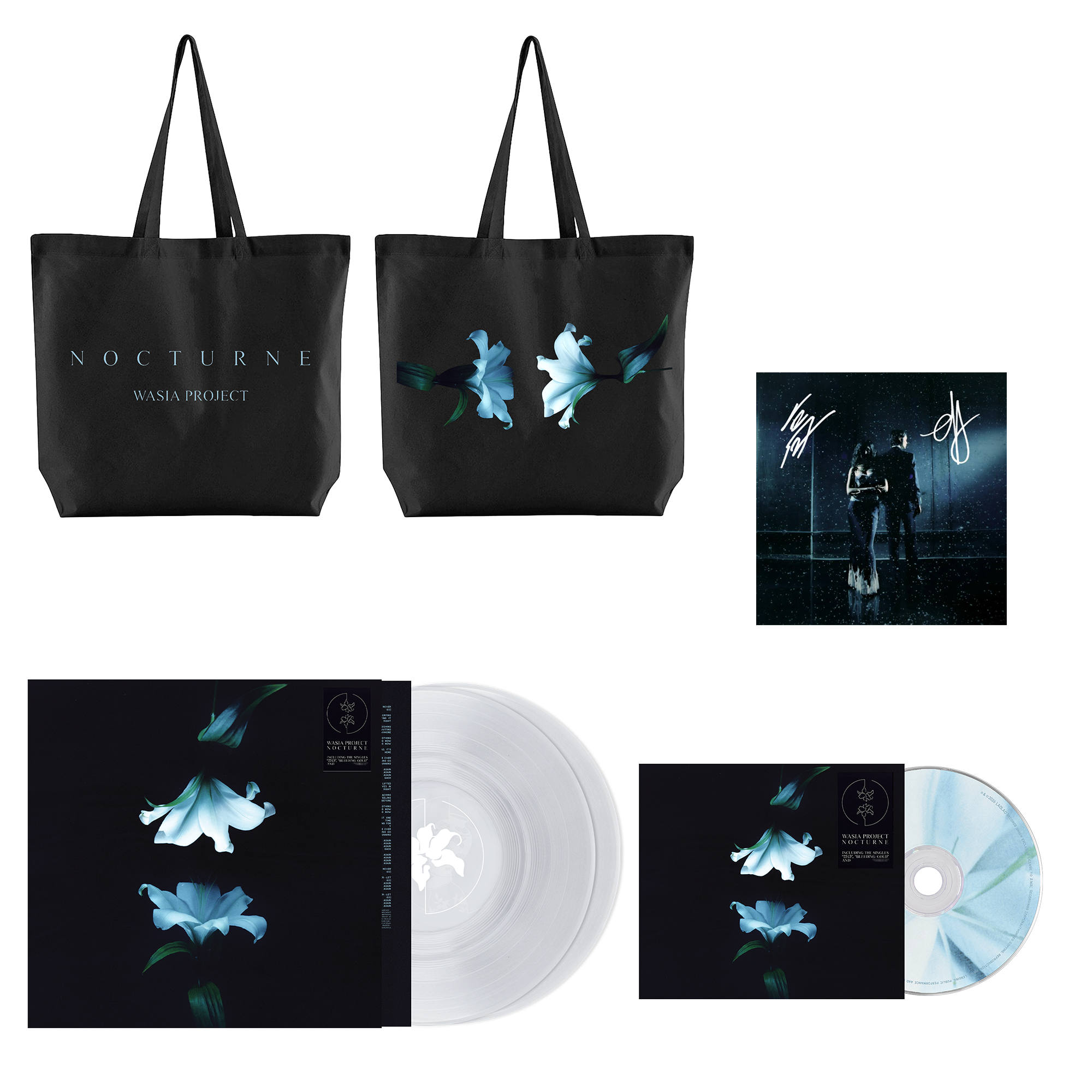 Nocturne | CD, Store Exclusive Vinyl + Organic Cotton Tote Bundle (with signed artcard)